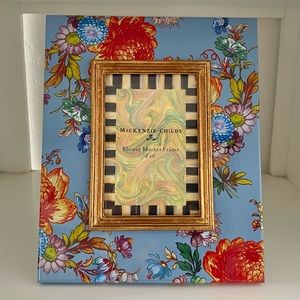 MacKenzie Childs Blue Flower Market 4x6 Picture Frame - Never Used